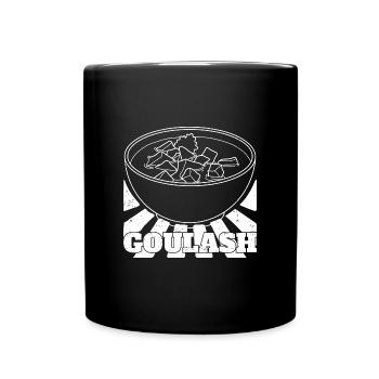 National Gericht Suppe Gulasch Kochbuch Koch - Tasse einfarbig - Schwarz - Vorne