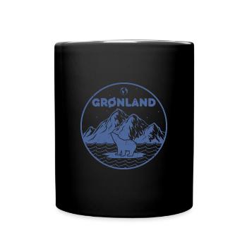 Grönländische Kunst Grönland Dänemark - Tasse einfarbig - Schwarz - Vorne