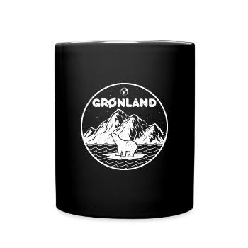 Grönländische Kunst Grönland Dänemark - Tasse einfarbig - Schwarz - Vorne
