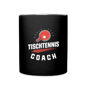 Tischtennis-Ping-Pong-Coach - Tasse einfarbig - Schwarz - Vorne