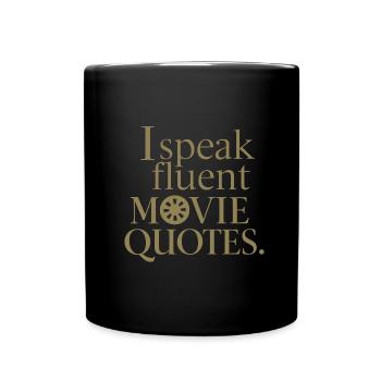 Cinema Lover Silhouette Saying - Full Colour Mug - black - Front