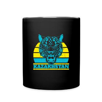 Kasachstan Astana National Tier Herkunft UdSSR - Tasse einfarbig - Schwarz - Vorne