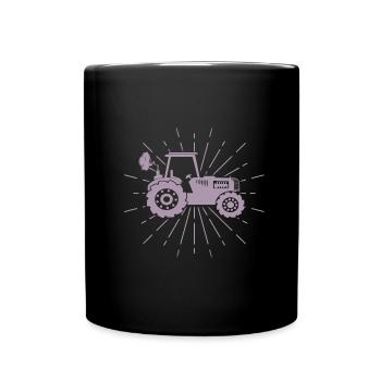 Silhouette de tracteur Minimaliste Agriculture - Mug uni - noir - Devant