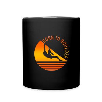 Born To Bouldering Shirt - Full Colour Mug - black - Front