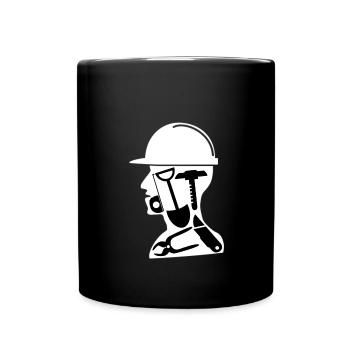 Construction worker - Full Colour Mug - black - Front