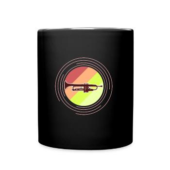 Trumpet trumpet player trumpeter - Full Colour Mug - black - Front