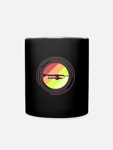 Trumpet trumpet player trumpeter - Full Colour Mug - black