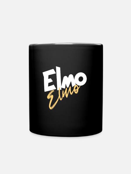 Elmo Name Namensbedeutung Vorname Geschenke - Tasse einfarbig - Schwarz