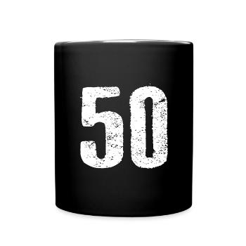 50 Number Vintage - Full Colour Mug - black - Front