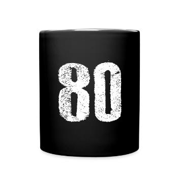 80 Number Vintage - Full Colour Mug - black - Front
