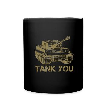 Tank Thank you Tank you - Full Colour Mug - black - Front