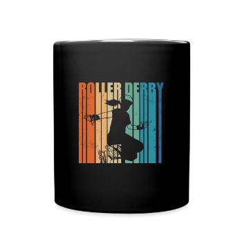 Roller Derby - Tasse einfarbig - Schwarz - Vorne