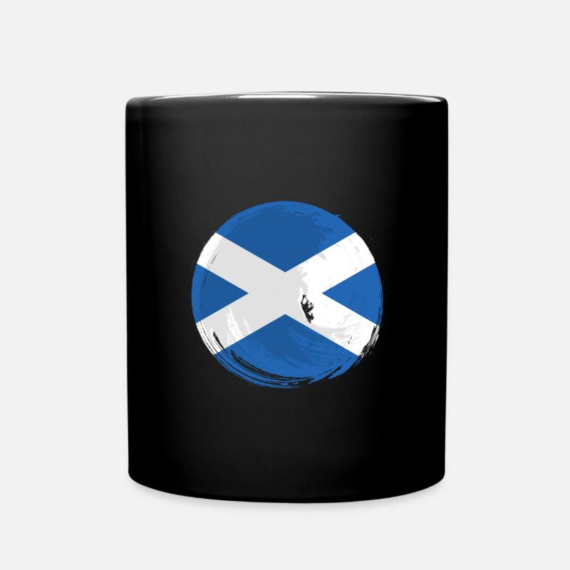 Scotland Flag Scottish Flag Alba GB UK - Full Colour Mug - black