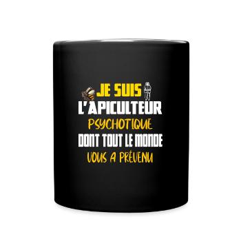Je suis l'apiculteur psychotique t-shirt homme - Mug uni - noir - Devant