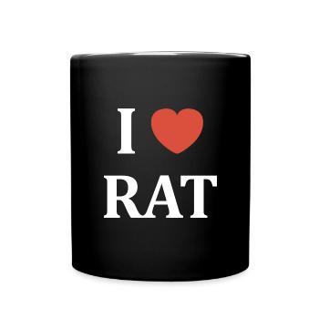 i love rat - Mug uni - noir - Devant