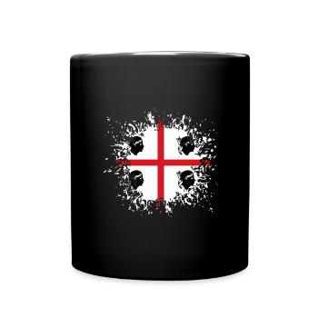 Sardinien Flagge Klecks Sardische Fahne Splash - Tasse einfarbig - Schwarz - Vorne