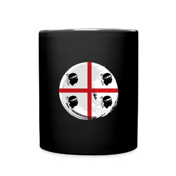 Sardinien Flagge Sardische Fahne Sardegna Fahne - Tasse einfarbig - Schwarz - Vorne