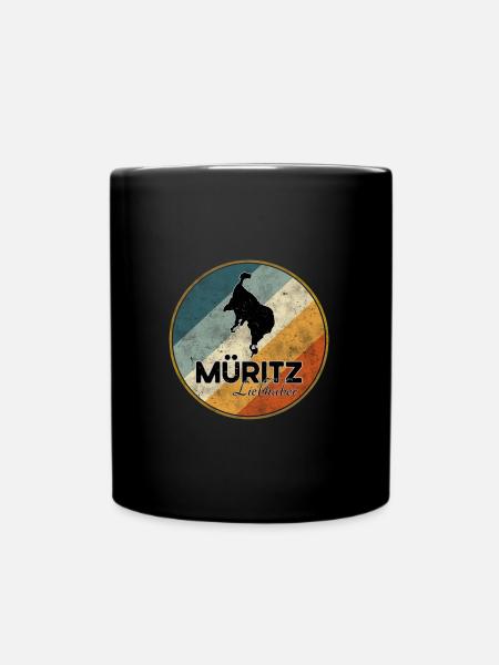Müritz Liebhaber - Tasse einfarbig - Schwarz