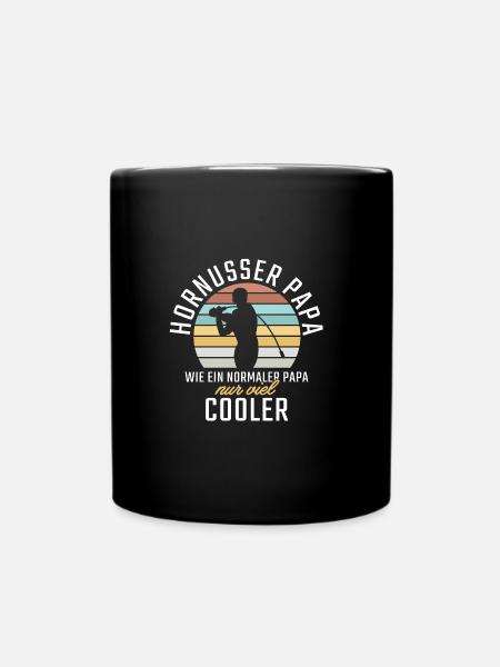 Hornusser Papa - Tasse einfarbig - Schwarz