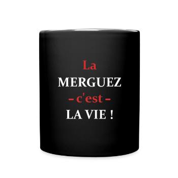 La merguez c'est la vie - Mug uni - noir - Devant