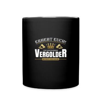Vergolder - Tasse einfarbig - Schwarz - Vorne