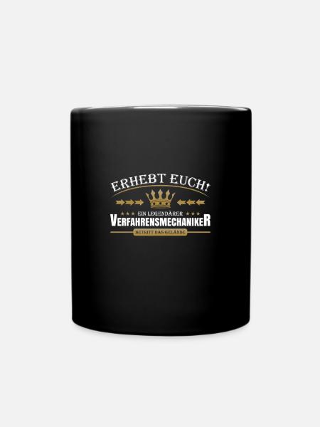 Verfahrensmechaniker - Tasse einfarbig - Schwarz