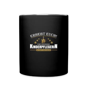 Kinderpflegerin - Tasse einfarbig - Schwarz - Vorne