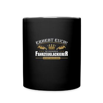Fahrzeuglackierer - Tasse einfarbig - Schwarz - Vorne