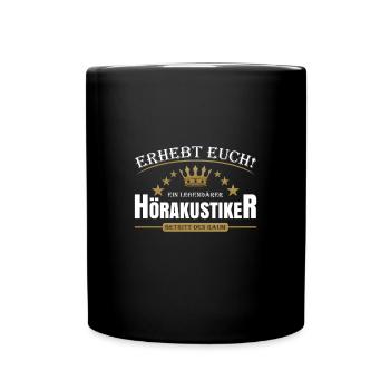 Hörakustiker - Tasse einfarbig - Schwarz - Vorne