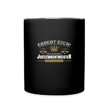 Justizwachtmeister - Tasse einfarbig - Schwarz - Vorne