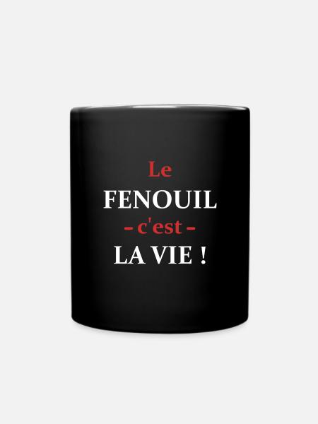 Le fenouil c'est la vie - Mug uni - noir