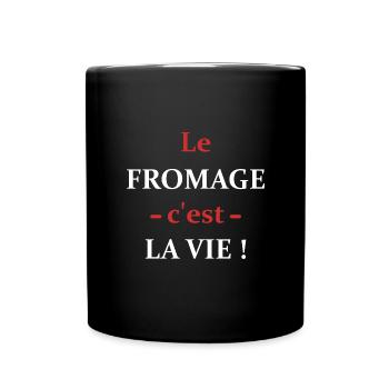 fromage - Mug uni - noir - Devant
