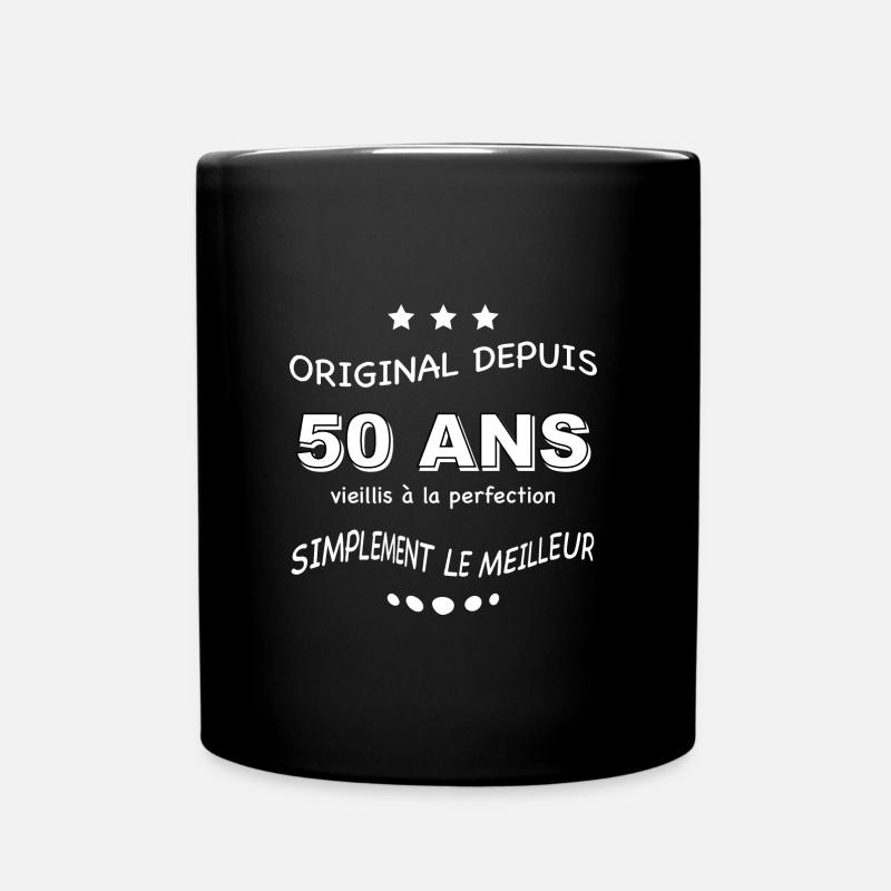 50 ans de perfection idée cadeau humour - Mug uni - noir