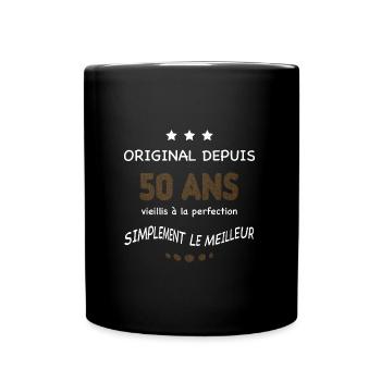 50 ans de perfection - Mug uni - noir - Devant