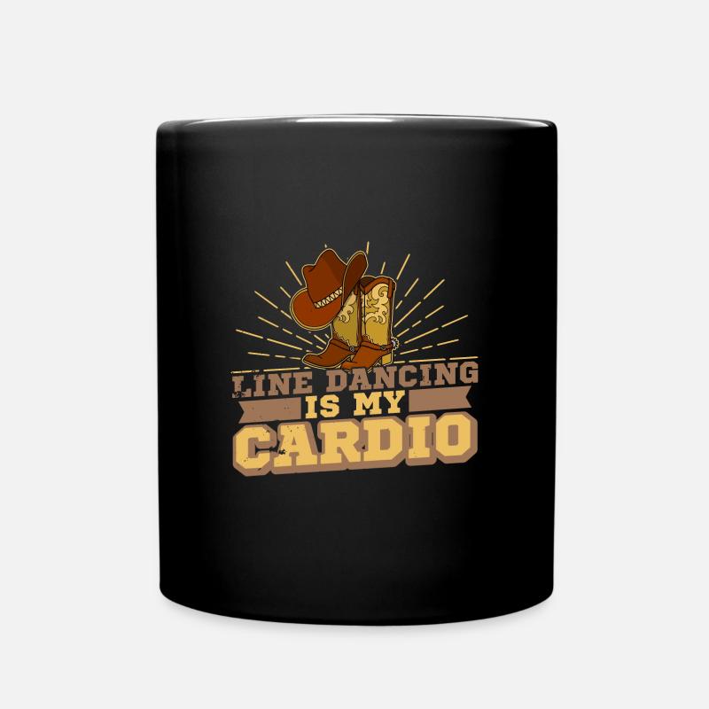 Linedance Stiefel Western Spruch Tänzer - Tasse einfarbig - Schwarz