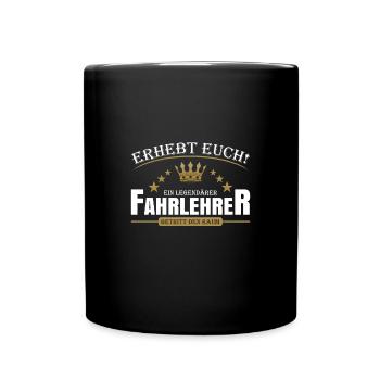 Fahrlehrer - Tasse einfarbig - Schwarz - Vorne
