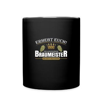 Legendärer Braumeister - Tasse einfarbig - Schwarz - Vorne