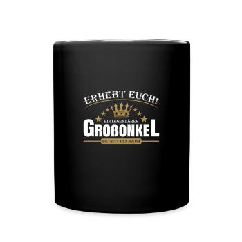 Legendärer Großonkel - Tasse einfarbig - Schwarz - Vorne