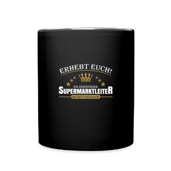 Supermarktleiter - Tasse einfarbig - Schwarz - Vorne