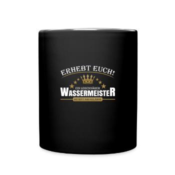Wassermeister - Tasse einfarbig - Schwarz - Vorne