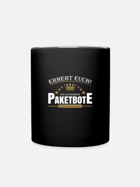 Paketbote - Tasse einfarbig - Schwarz