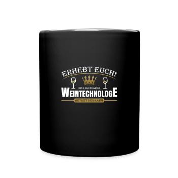 Weintechnologe - Tasse einfarbig - Schwarz - Vorne