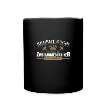 Zweiradmechaniker - Tasse einfarbig - Schwarz - Vorne
