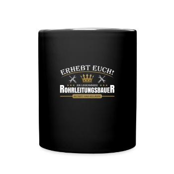 Rohrleitungsbauer - Tasse einfarbig - Schwarz - Vorne