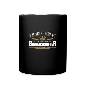 Binnenschiffer - Tasse einfarbig - Schwarz - Vorne