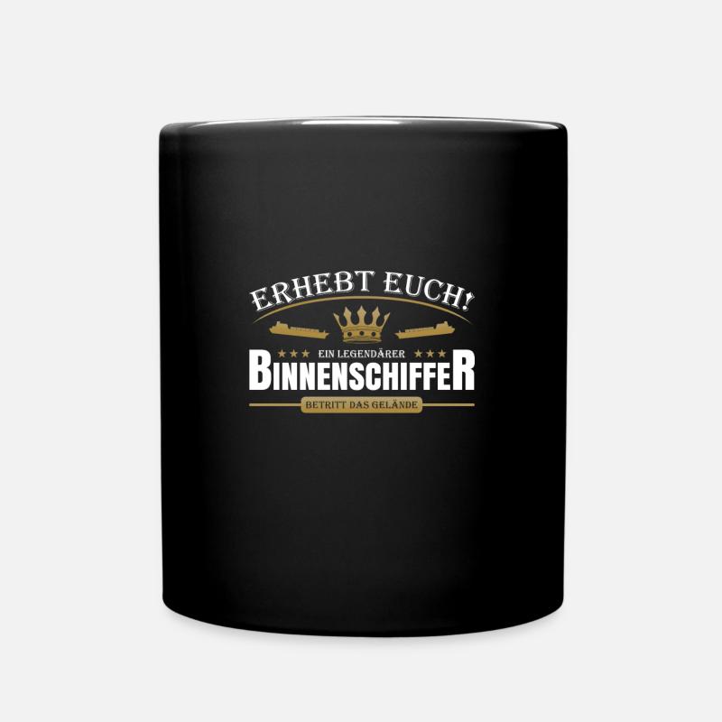 Binnenschiffer - Tasse einfarbig - Schwarz