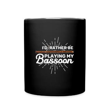 Orchester Bassoon Blasinstrument Fagott - Tasse einfarbig - Schwarz - Vorne