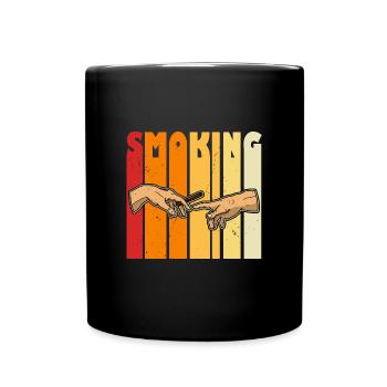 Cigar Tobacco Saying Whiskey Cigar Lover - Full Colour Mug - black - Front