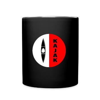 kayak paddling canoe kayaker - Full Colour Mug - black - Front