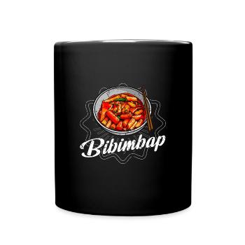 Cuisine coréenne Bibimbap Kimchi Asian Bowl - Mug uni - noir - Devant